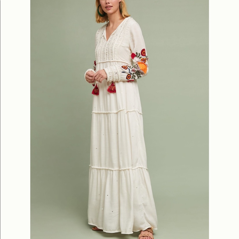 Embroidered and embellished Anthropologie dress